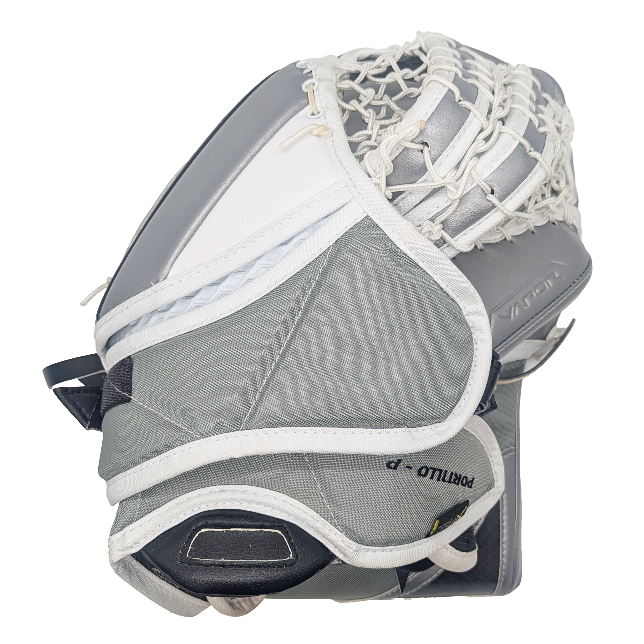 Bauer Vapor Hyperlite 2 – Gant de gardien de but d'occasion AHL (blanc/noir/argent)
